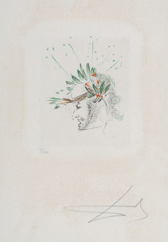 Salvador Dalí, ‘Le Poete, from Fantomes’, 1968, Print, Etching in colors on Japon paper, Heritage Auctions