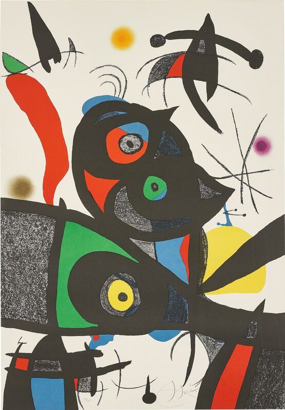 Joan Miró, ‘Oda à Joan Miró (Ode to Joan Miró): plate III’, 1973, Print, Lithograph in colours, on Guarro paper, the full sheet, Phillips