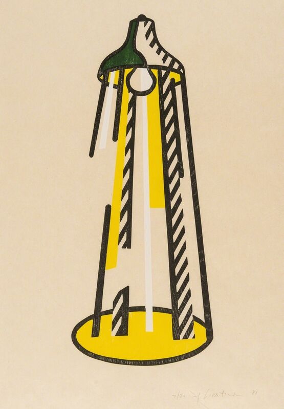 Roy Lichtenstein, ‘Lamp (Corlett 182)’, 1981, Print, Woodcut printed in colours, Forum Auctions