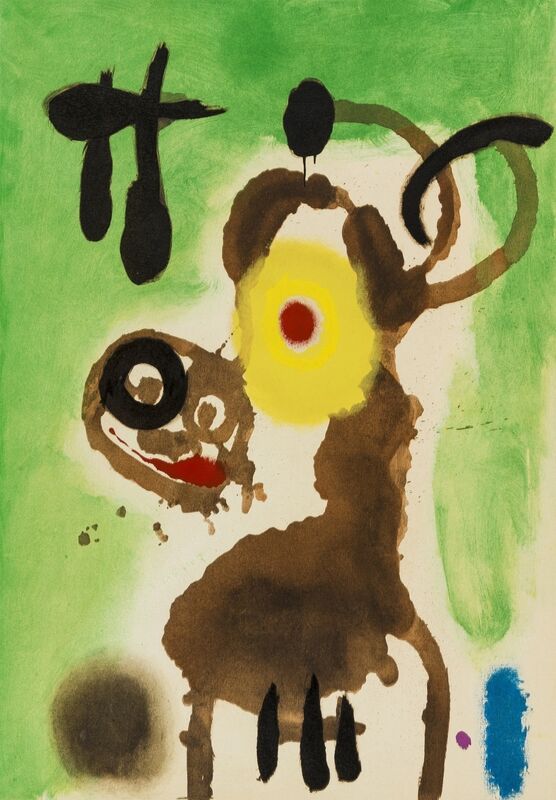 Joan Miró, ‘Four Pochoirs from 'Cartones' (Cramer 103)’, 1965, Mixed Media, Four pochoirs in colours on offset lithographs, Forum Auctions