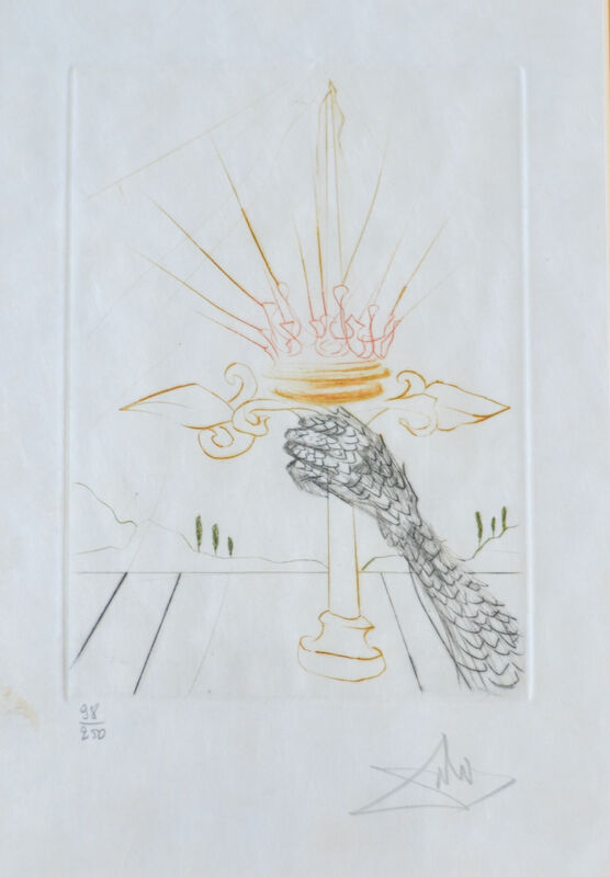 Salvador Dalí, ‘Shakespeare II, King John’, 1971, Print, Drypoint etching with color on japon, O-68