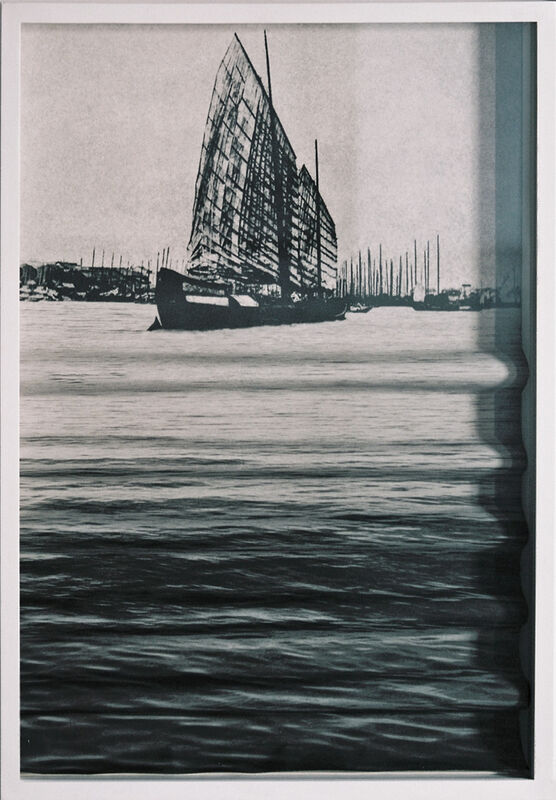 Dubravka Vidović, ‘Wave 3’, 2014, Photography, Old photograph print on silk folded in a wave, framed, ArtCN