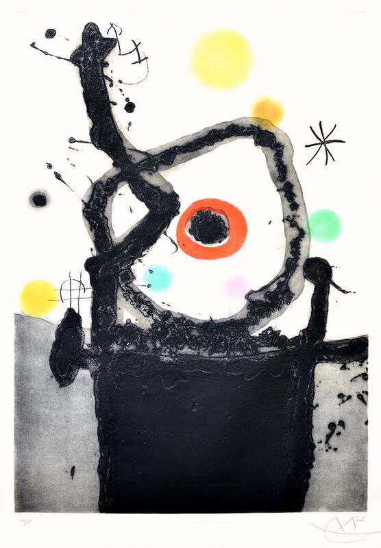 Joan Miró, ‘Le Rebelle (The Rebel)’, 1967, Print, Color Etching and Aquatint with Carborundum on Mandeure Paper, Masterworks Fine Art