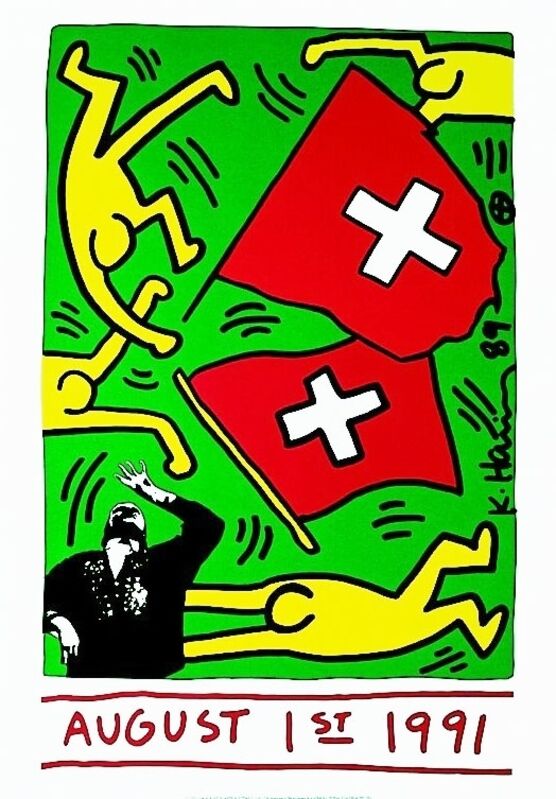 Keith Haring, ‘700 Jahre Schweiz (1991)’, 1991, Print, Offset lithograph, Lougher Contemporary Gallery Auction