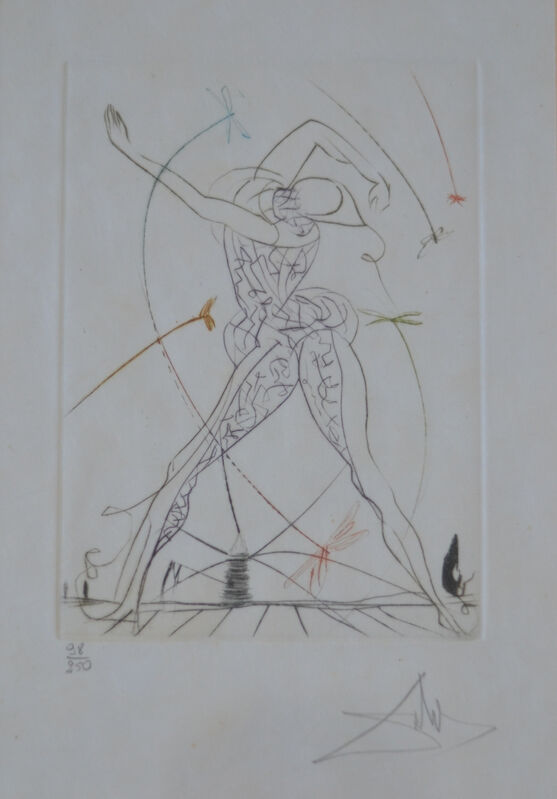 Salvador Dalí, ‘Shakespeare II, All's well that ends well’, 1971, Print, Drypoint Etching with color on japon, O-68