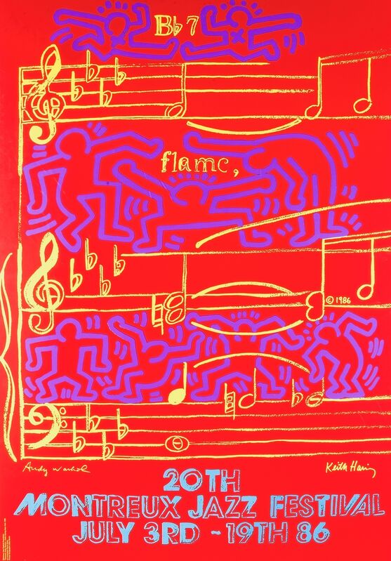 Keith Haring, ‘Montreux Jazz Festival’, 1986, Print, Screenprint in colours on wove paper, Tate Ward Auctions