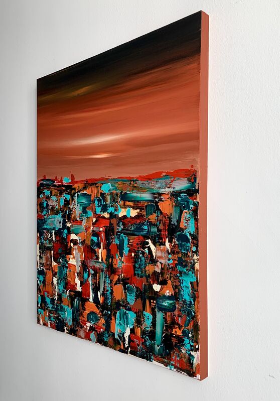 Lilly Lillà, ‘Deep orange’, 2020, Painting, Acrylic on canvas, SmART Coast Gallery