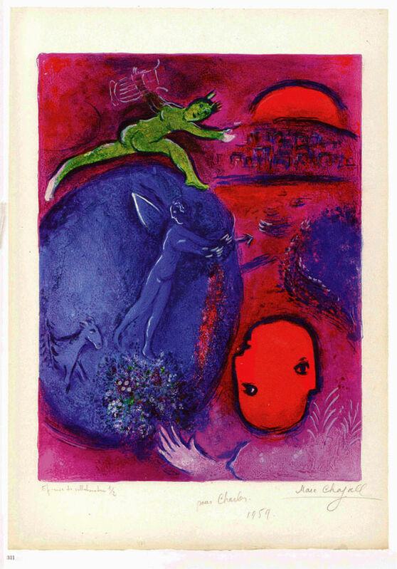 Marc Chagall, ‘Lamon's and Dryas's Dream, from Daphnis et Chloe’, 1961, Print, Lithograph, Galerie Maximillian