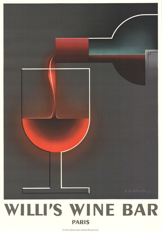 A.M. Cassandre, ‘Willi's Wine Bar’, 1984, Print, Stone Lithograph, ArtWise
