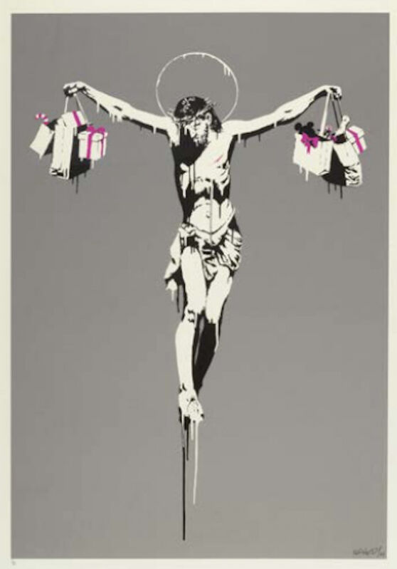 Banksy, ‘Banksy Christ With Shopping Bags’, 2004, Print, Screen Print, 727Gallery