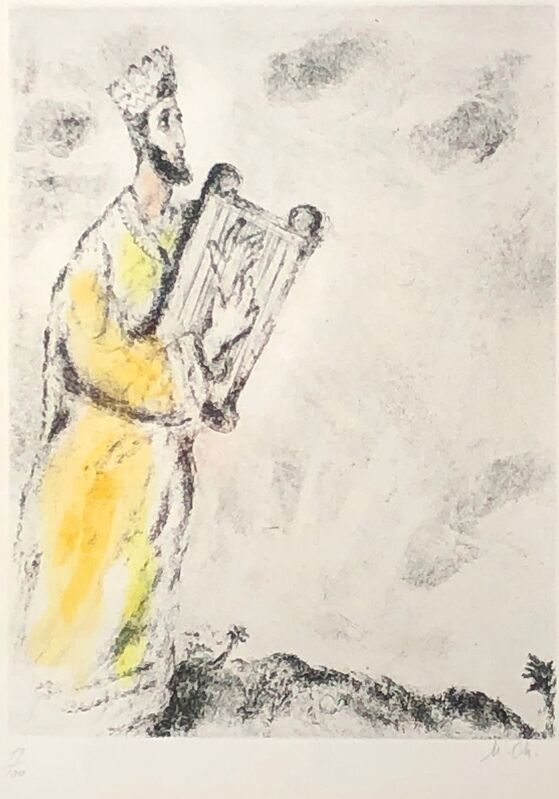Marc Chagall, ‘Song of the Bow’, Unknown, Drawing, Collage or other Work on Paper, Original Etching with Water Color, Prime Auctioneers 