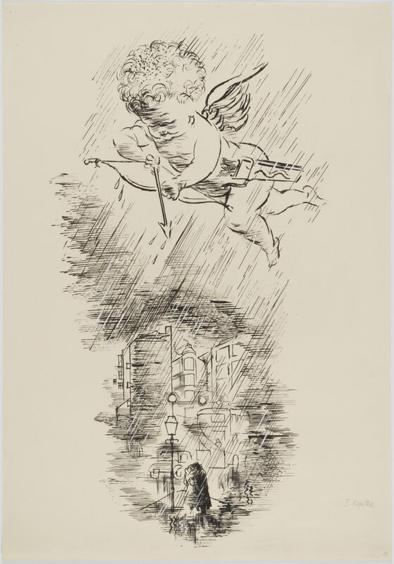 George Grosz, ‘Lykkelige Mennesker (Happy Man)’, 1934, Drawing, Collage or other Work on Paper, Reed, pen and ink, and opaque white on paper, Akim Monet Fine Arts, LLC