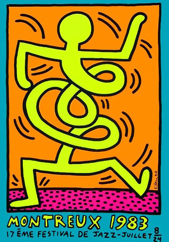 Keith Haring, ‘Keith Haring Jazz ’, 1983, Print, Serigraph printed in colors on heavy stock paper, Lot 180