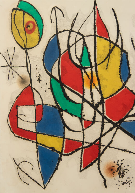 Joan Miró, ‘L'Invitee du Dimanche I’, 1969, Print, Color etching with aquatint, Hindman
