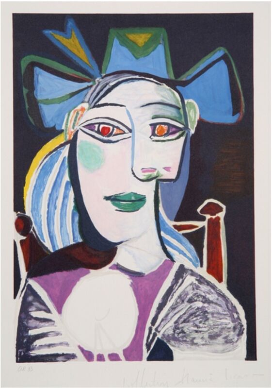 Pablo Picasso, ‘Buste de Femme au Chapeau Bleu’, 1979-1982, Print, Lithograph on Arches Paper, Sager Reeves Gallery