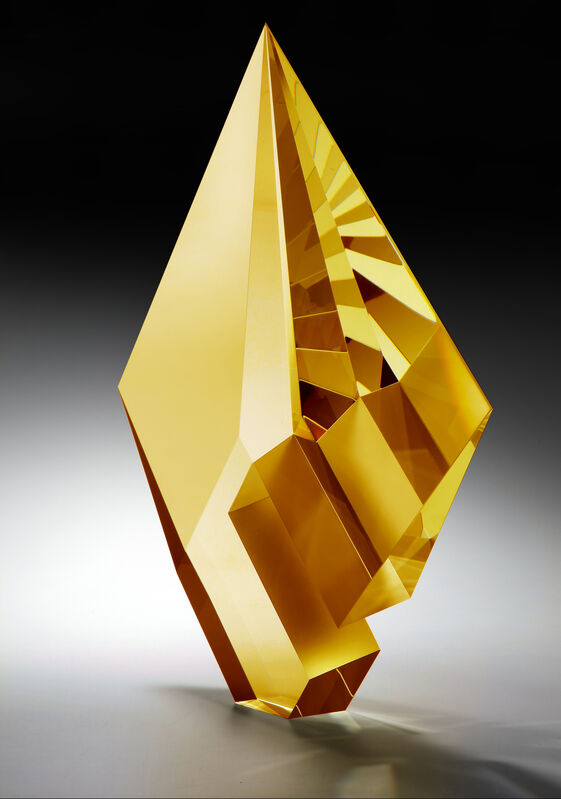 Tomáš Brzon, ‘'Gold Amber Composition' Cast, Cut and Polished Glass Sculpture’, 2020, Sculpture, Cut, Cast and Polished Glass, Ai Bo Gallery