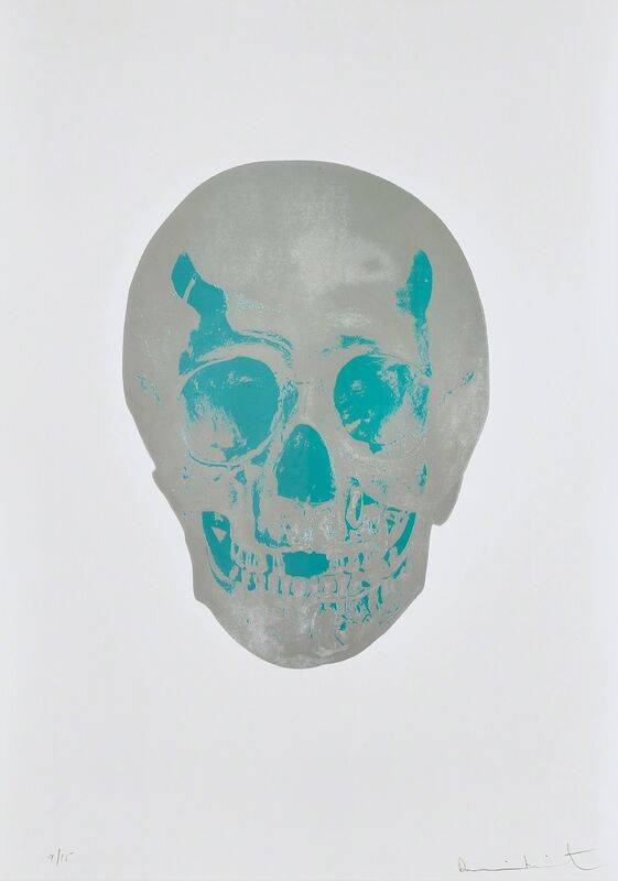 Damien Hirst, ‘The Dead (Silver Gloss/Topaz Skull)’, 2009, Print, Foil block print in colours, on Arches 88 paper, with full margins., Phillips