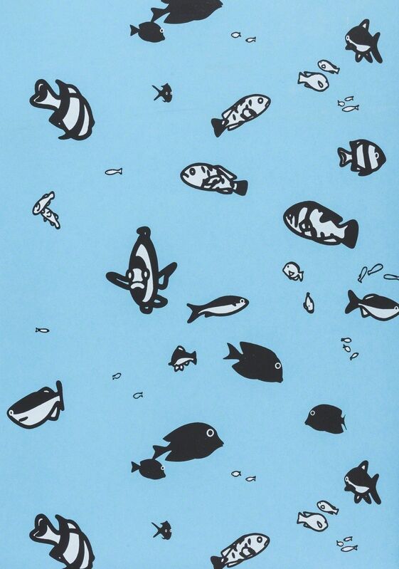Julian Opie, ‘Fish’, 2007, Print, Woodcut printed on wallpaper, Forum Auctions