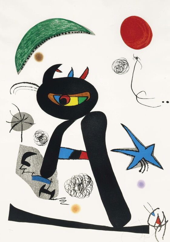 Joan Miró, ‘Barbare dans la neige’, 1976, Print, Etching with aquatint in colors on wove paper, Christie's