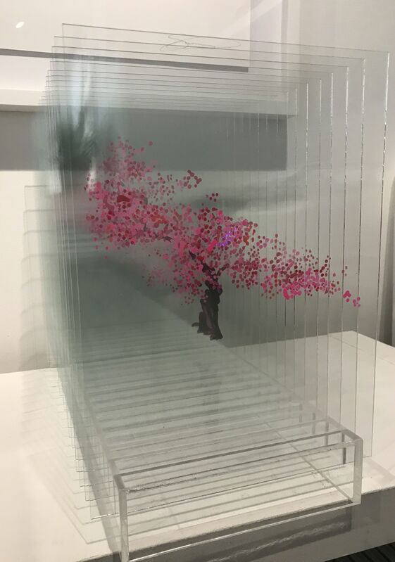 Ardan Özmenoğlu, ‘Small Cherry Blossom’, 2019, Sculpture, Nail polish on glass panel, FREMIN GALLERY