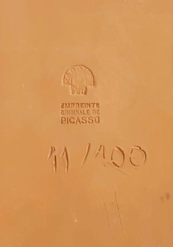 Pablo Picasso, ‘Glass under lamp or Le verre sous la lampe (A.R. 519)’, 1964, Design/Decorative Art, Red earthenware clay plaque with black engobe pad, Invertirenarte.es