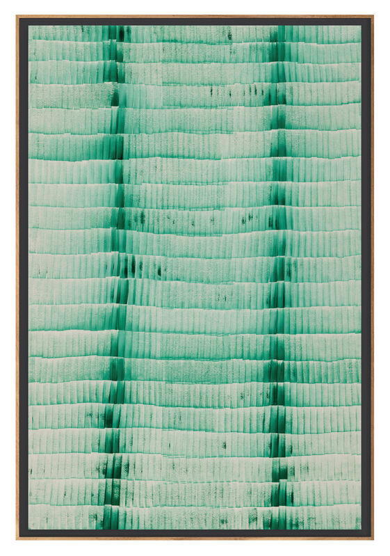 Cathy Abraham, ‘Overlapping Emerald Ghosts 18 & 13’, 2021, Painting, Oil on Fabriano Rosapina paper, THEFOURTH