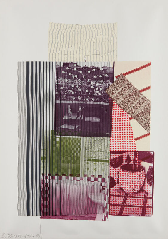 Robert Rauschenberg, ‘Pre-Morocco, from Eight by Eight to Celebrate the Temporary Contemporary’, 1983, Print, Lithograph in colors, on Rives BFK paper, with full margins, Phillips