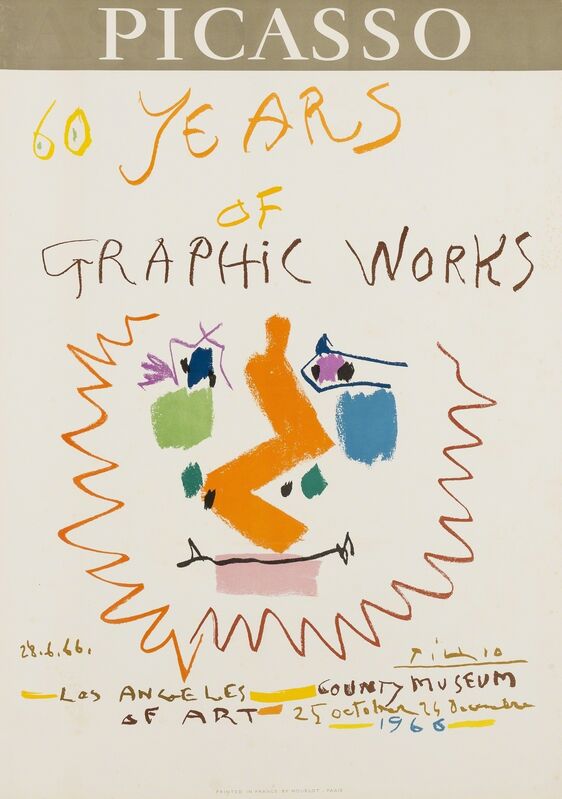 Pablo Picasso, ‘60 Years of Graphic Works (Mourlot 406)’, 1966, Print, Lithograph printed in colours, Forum Auctions