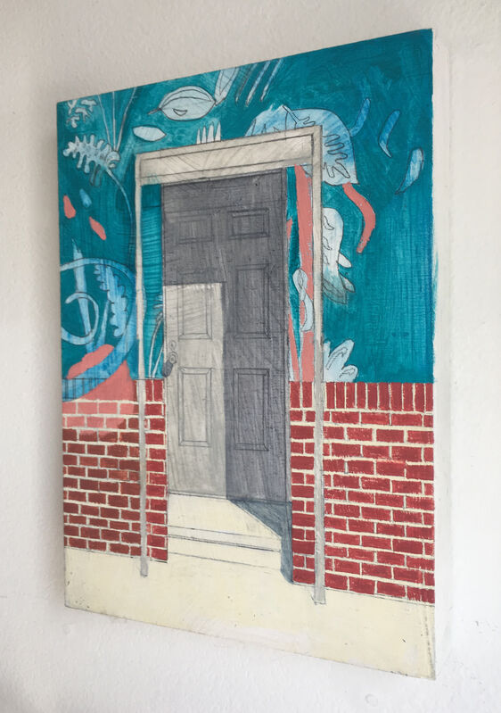 Francesca Reyes, ‘Door #14’, 2018, Painting, Oil, acrylic, & graphite on panel, Deep Space Gallery