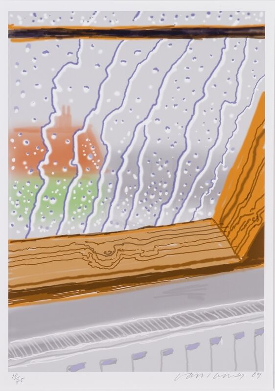 David Hockney, ‘Rain on the Studio Window’, 2009, Other, Inkjet printed computer drawing, Forum Auctions