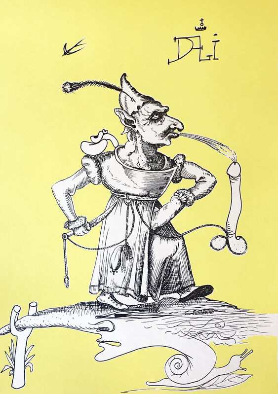 Salvador Dalí, ‘Les Songes Drolatiques De Pantagruel’, 1973, Print, Original lithograph of gouache with original pochoir coloring in black pencil on Japanese paper, BOCCARA ART