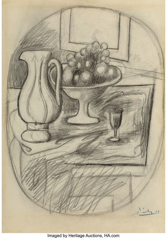 Pablo Picasso, ‘Pot et compotier avec fruits’, 1919, Other, Pencil on paper, Heritage Auctions