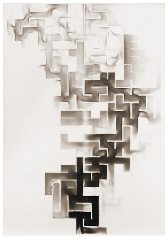 Troika, ‘Labyrinth’, 2014, Drawing, Collage or other Work on Paper, Soot on paper, Kohn Gallery