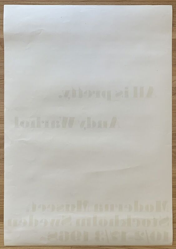 Andy Warhol, ‘Original 1968 Silkscreen Exhibition Poster ’, 1968, Ephemera or Merchandise, Silkscreen, Kwiat Art