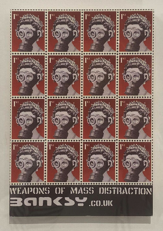 Banksy, ‘Weapons of Mass Distraction’, 2001, Other, 16 postages stamps, Artaflo Collective Ltd