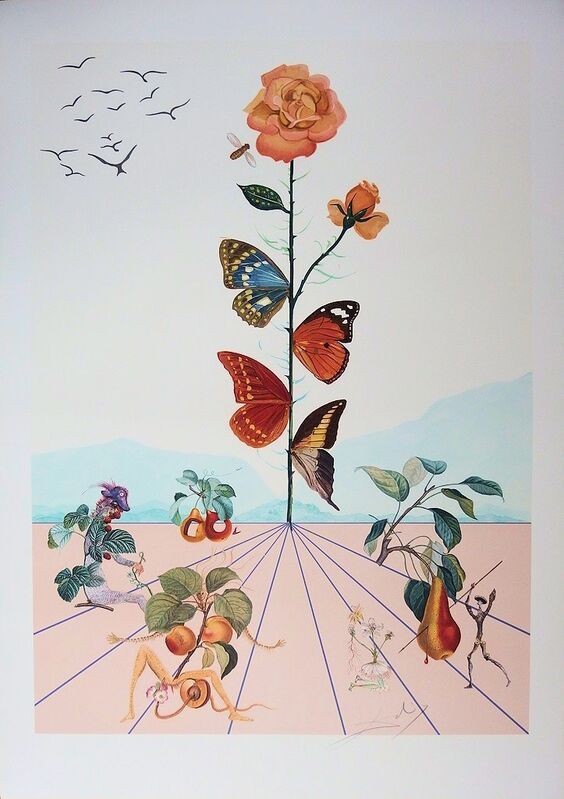 Salvador Dalí, ‘Flordali II - The Butterfly Rose, 1981’, 1981, Print, Lithograph, AFL