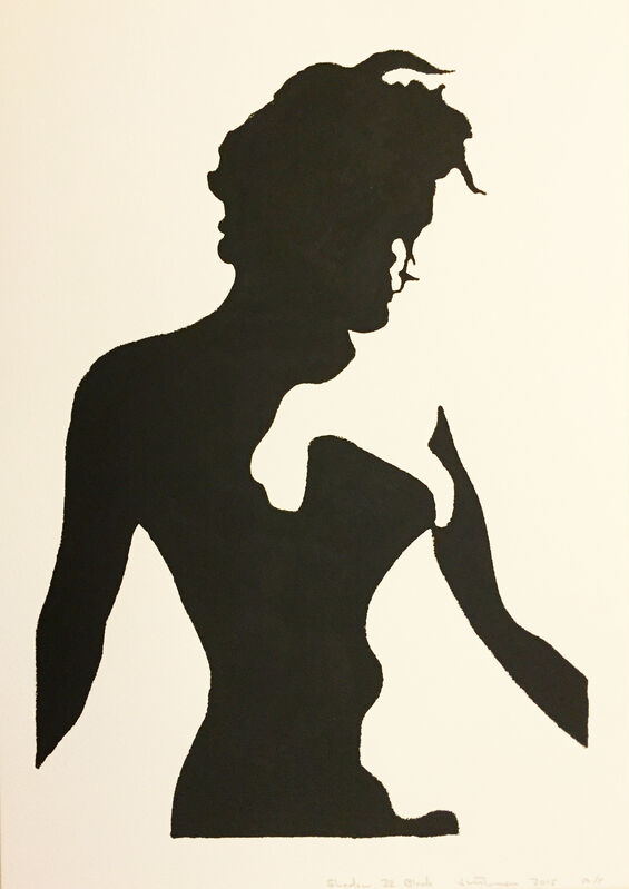 Jonathan Thomson, ‘Shadow 32 Twisting Hong Kong ’, 2015, Print, Black Gesso on Paper, Karin Weber Gallery
