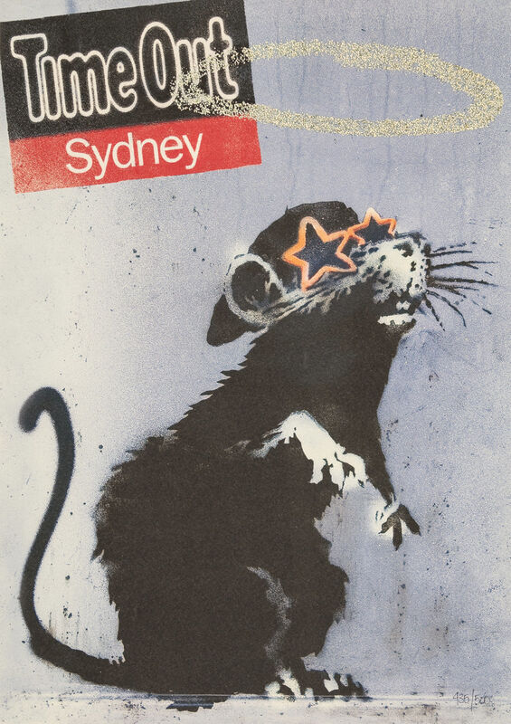 Banksy, ‘Time Out  Sydney’, 2010, Print, Offset lithograph in colors on recycled paper, Heritage Auctions