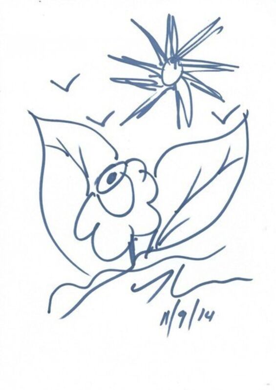 Jeff Koons, ‘Flower Composition’, 2014, Print, Marker pen on paper, Dope! Gallery