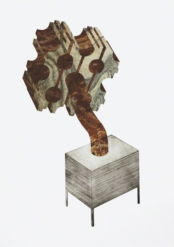 Gerbrand Burger, ‘Seven Madmen #5’, 2016, Sculpture, Chine collé and etching on paper, C&H gallery