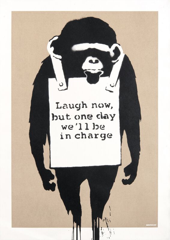 Banksy, ‘Laugh Now ’, 2004, Print, Screenprint, Maddox Gallery