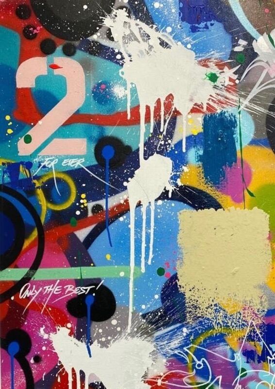 Cope2, ‘2 for ever ’, 2020, Painting, Mixed technique on canvas, Galerie Martine Ehmer
