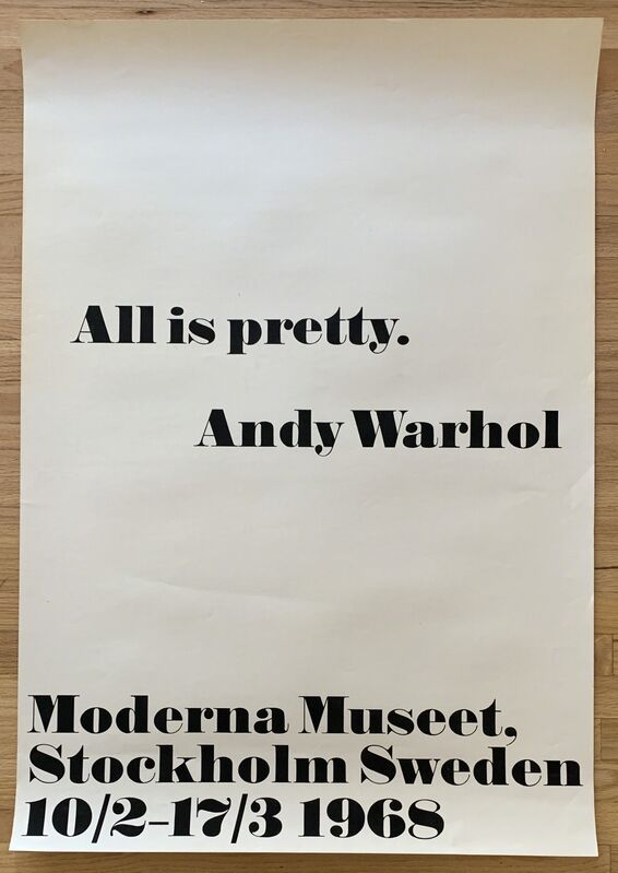 Andy Warhol, ‘Original 1968 Silkscreen Exhibition Poster ’, 1968, Ephemera or Merchandise, Silkscreen, Kwiat Art
