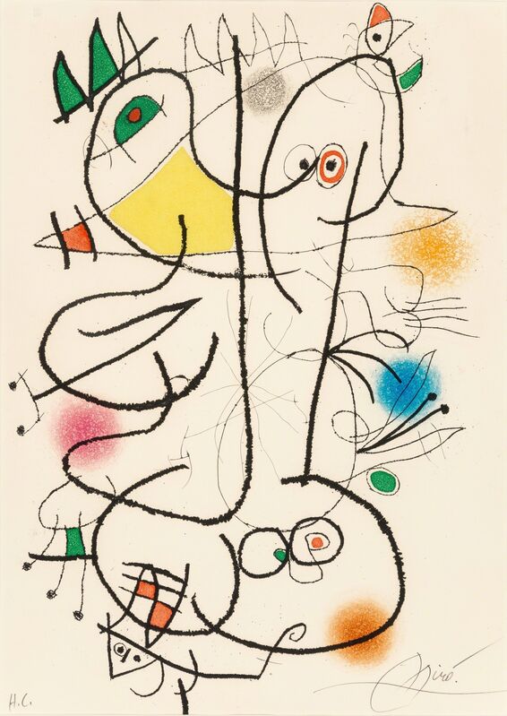 Joan Miró, ‘Le Miroir de l'Homme par les Bêtes’, 1972, Print, Aquatint in colors, Heritage Auctions