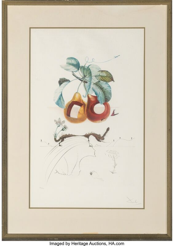 Salvador Dalí, ‘Fruits Trouees (Fruit with Holes), from Les fruits’, 1969, Print, Photolithograph in colors on BFK Rives paper, Heritage Auctions