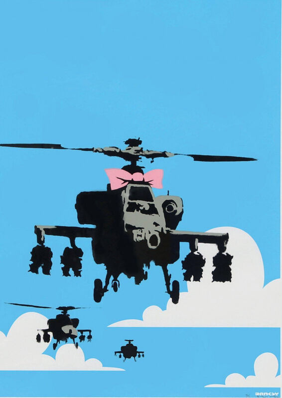 Banksy, ‘Happy Choppers AP’, 2003, Print, Screenprint in colours on wove paper, HOFA Gallery (House of Fine Art)
