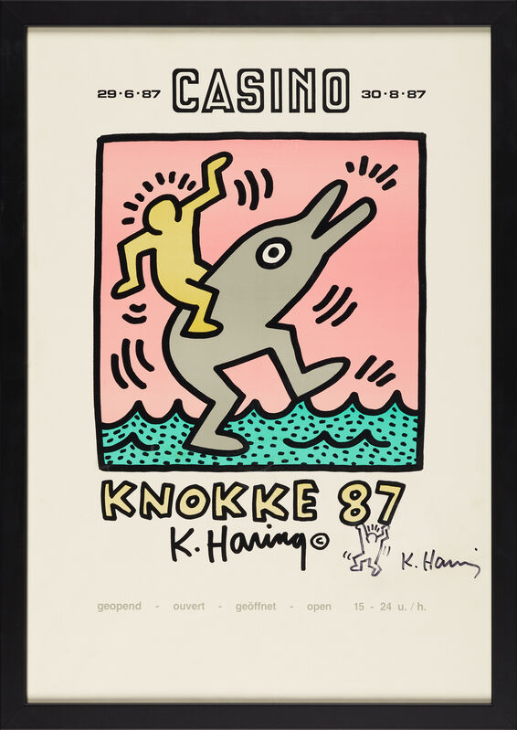 Keith Haring, ‘Knokke Casino Poster’, 1987, Print, Offset lithograph with felt tip marker, Rago/Wright/LAMA