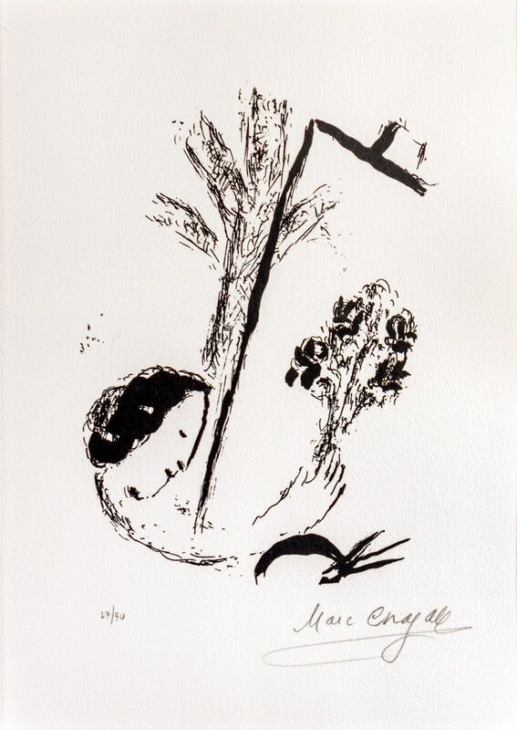 Marc Chagall, ‘Le Bouquet a la Main’, 1957, Print, Lithograph, Hindman