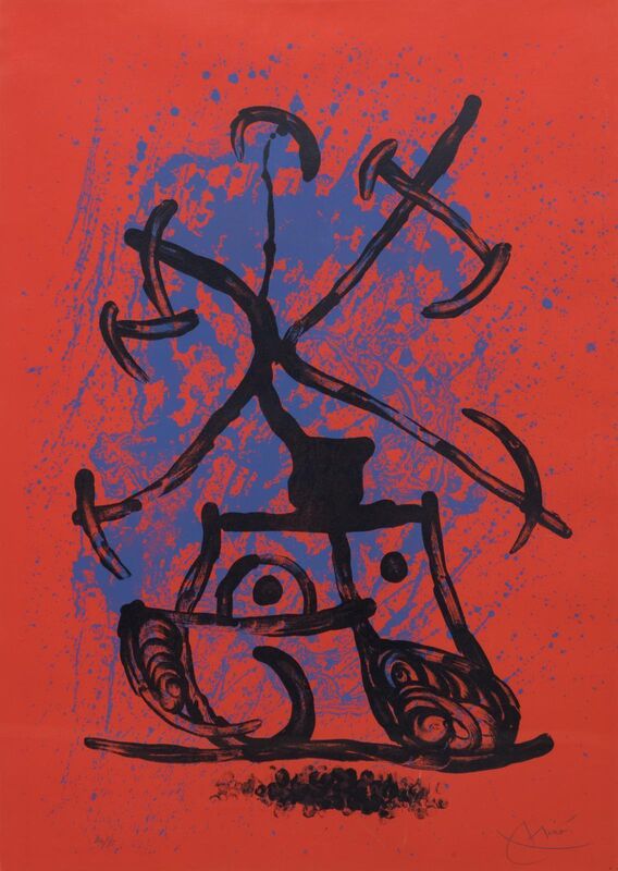 Joan Miró, ‘L'Entraineuse Rouge’, 1969, Print, Color lithograph, Hindman