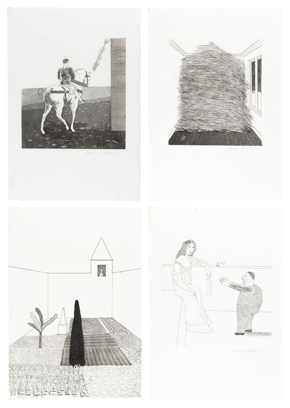 David Hockney, ‘Illustrations for Six Fairy Tales from the Brothers Grimm’, 1969-1970, Print, The complete portfolio of 39 etchings (some with aquatint), on Hodgkinson handmade paper, Christie's